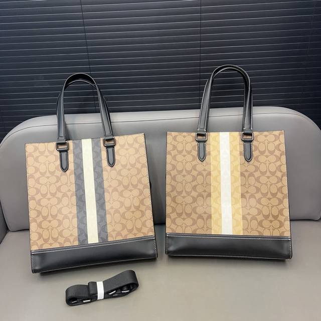 Coach 蔻驰 Graham Slim Brief 托特包 公文包手提包 单肩斜挎包 经典logo搭配原厂工艺材质 休闲百搭 采用精湛镶嵌细工 实物拍摄 原版