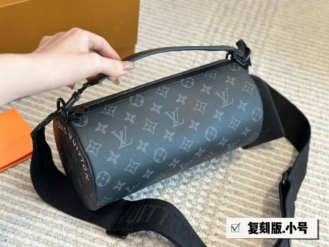 配盒 Size 27*14Cm L家 新keepall 枕头包 高饱和度橙腰鼓 日落亮橘男士秋冬新款