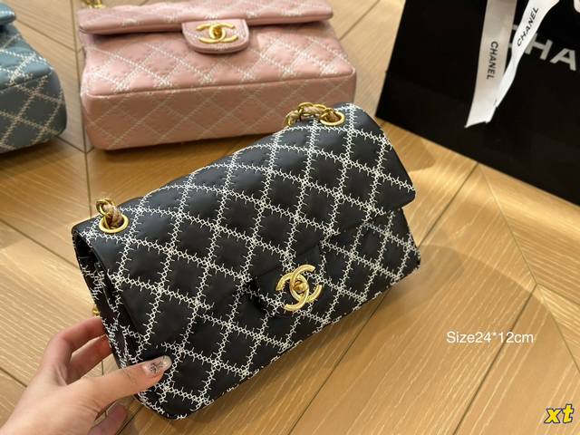 折叠盒 Chanel经典cf 经典不过时 牛皮面料 时装 休闲 不挑衣服 尺寸25Cm