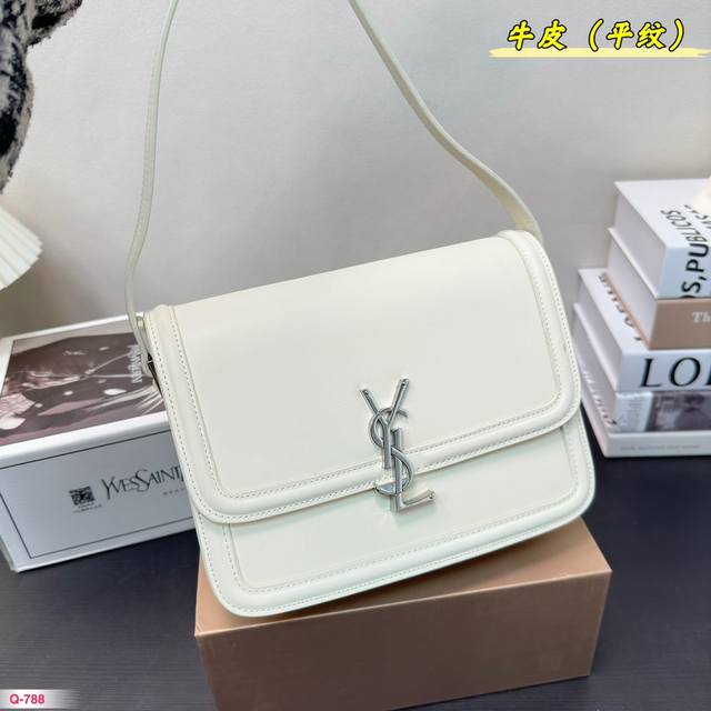 免税店全套包装 原单ysl豆腐包 平纹牛皮 圣罗兰it Bag_必火爆款 Ysl Solferino 手感及皮面的柔韧度都非常好 全新设计的 L 字母上下对半开