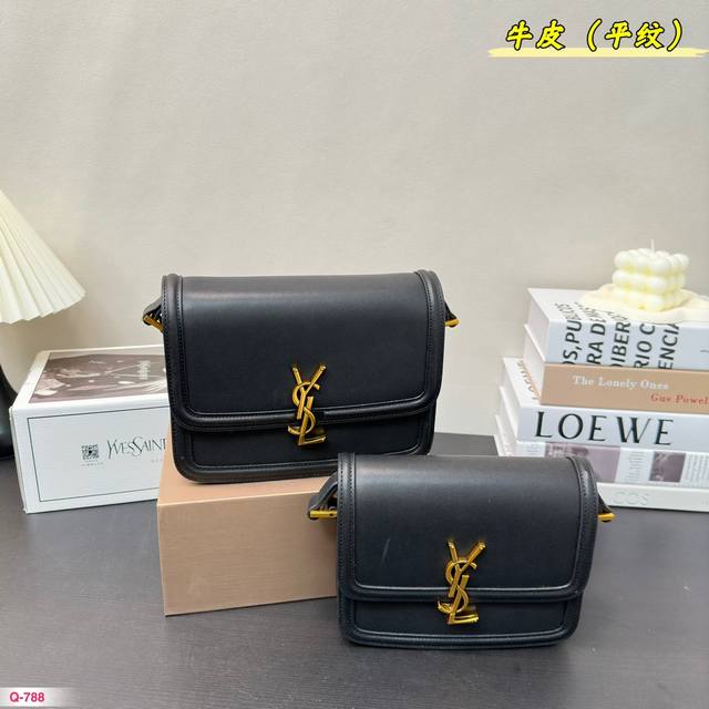 免税店全套包装 原单ysl豆腐包 平纹牛皮 圣罗兰it Bag_必火爆款 Ysl Solferino 手感及皮面的柔韧度都非常好 全新设计的 L 字母上下对半开