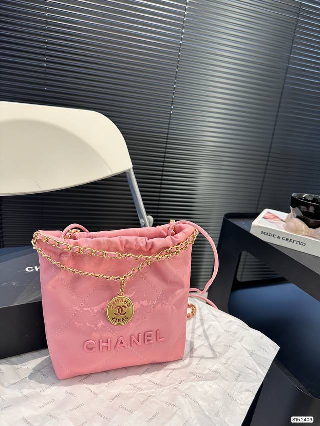 配折叠盒子 Chanel香奈儿抽绳迷你购物袋 垃圾袋中古款链条超级美 做旧鎏金复古又时尚非常百搭 尺寸 1 20 货号 9