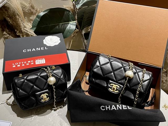 折叠礼盒 Chanel 小香 24Ss 珍珠小金球 调节扣方胖子 香奈儿 Chanel。菱格方胖子 夏季爆款 经典方胖子链条包 优质羊皮纹 手感超级好 原版五金