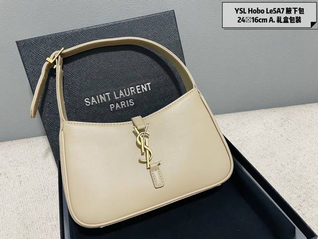 礼盒包装 Ysl2023新款腋下包le5A7Bag 2023新款腋下包le5A7Bag 强推■今年的宝藏包包之一极简外形+金属logo扣开合设计可调节肩带简洁唯