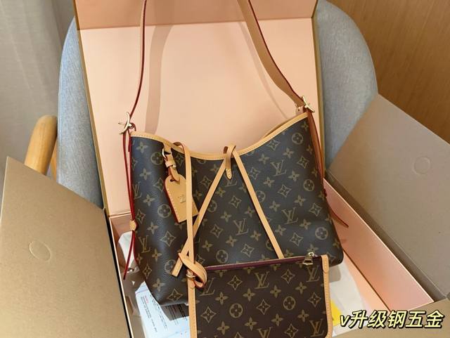 升级钢五金 Lv 路易威登 Bf Tote 蜜蜡黄皮 购物袋托特包 Carryall子母袋 尺寸30×25×12 礼盒包装飞机箱