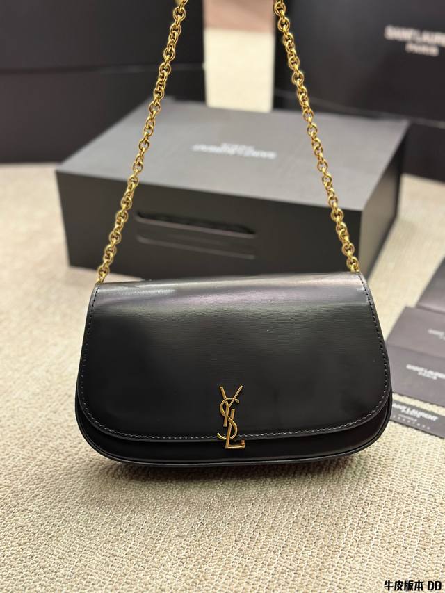 复刻版 牛皮 Ysl 圣罗兰女士 Voltaire 迷你黑色皮革肩背包黑色腋 下包 Ysl 24迷你 Voltaire 腋下包 “ 极简主义最爱的款式、透露着高