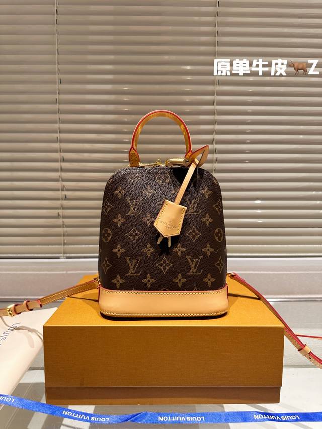 Lv Alma 双肩贝壳包 原版高品质 包包这款retiro 手袋以标志性的老花面料制成 经典永恒。优雅低调的外形设计和宽敞的包身更加入了实用性。使用说明：-变