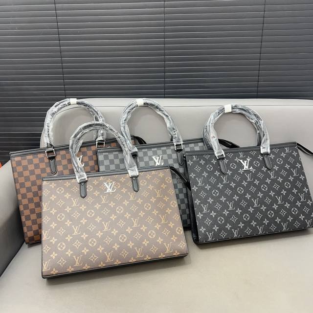 Louisvuitton 路易威登 男士公文包 电脑包 斜挎手提包 采用精湛镶嵌细工，经典百搭 实物拍摄 原厂原版面料 高端品质 配送防尘袋 38 X 27 C