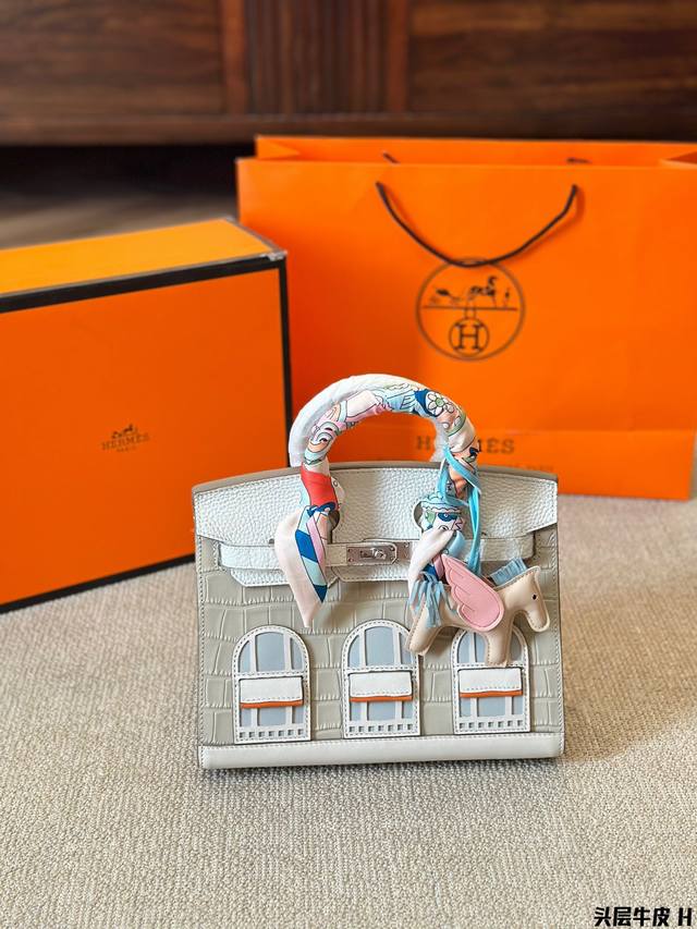 顶级进口头层皮 “Hermès Birkinsellierfaubourg房子包” Hermès独家经典火爆出货 纯皮！里外纯皮！集万千宠爱与一身 爱马仕 Bi