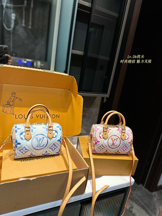 礼盒包装 LV 路易威登NANO SPEEDY新款经典枕头包单肩斜挎女包 尺寸20cm