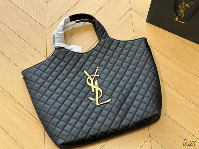 超大logo Ysl Gaby绗缝纹路购物袋 大tote感觉太温柔了简直 随意搭配都出彩#Ysi 39*39Cm