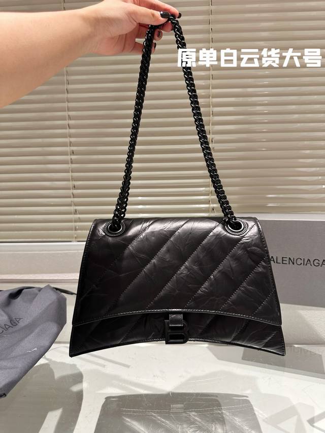 原单白云货 头层皮 巴黎世家新款沙漏包 鳄鱼纹 Crush Bag 帅炸裂！！！ Balenciaga 巴黎世家 新款沙漏包 Crush Bag Crush双链