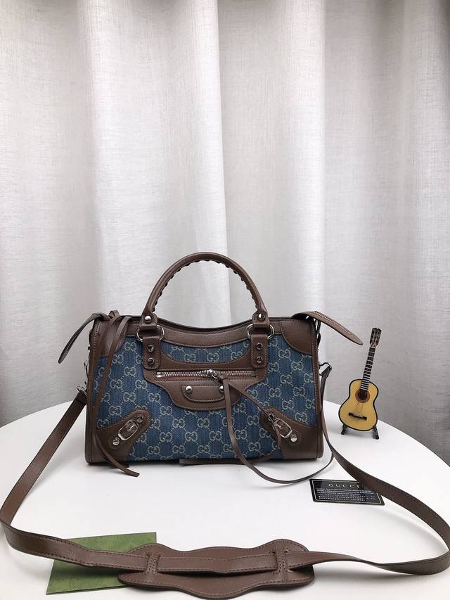 原单 原版布 Guccix Balenciaga联名机车包the Hacker Project机车包gucci X Balenciaga联名款联名我最看好的一个