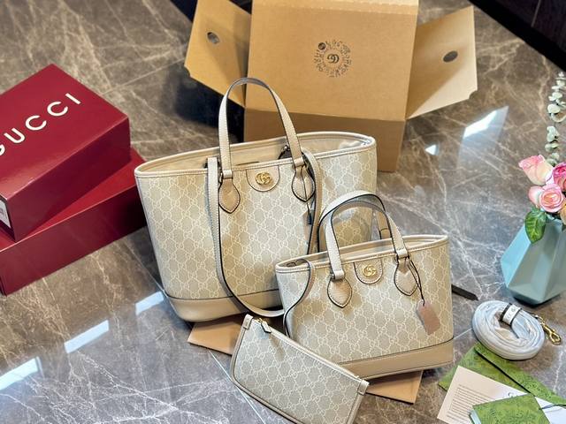 原厂皮小号 折叠礼盒 官网飞机箱子 原厂皮大号 防尘袋包装 Gucci 新品 Tote 菜篮子 购物袋手提托特斜挎单肩多用 定制面料logo五金原版一比一品质