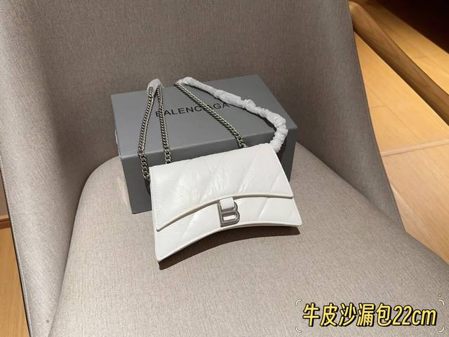 牛皮 Balenciaga巴黎世家 Crush迷你沙漏包链条包 尺寸22Cm 礼盒包装