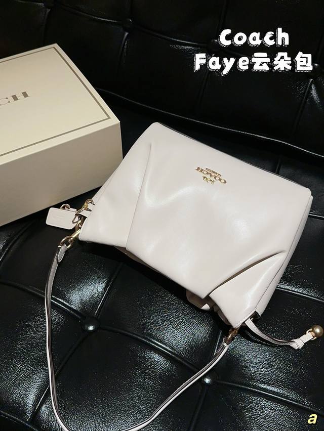 蔻驰coach新品faye云朵包软软糯糯尺寸23×19礼盒包装