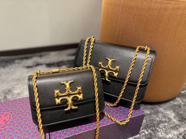 折叠盒 Tory Burch 托里伯奇 新款风琴包 牛皮 手感超级好 美国时尚生活品牌 特质包盖压logo 链条不褪色 绗缝工艺 大气脱俗 皮质感超级好 上身效