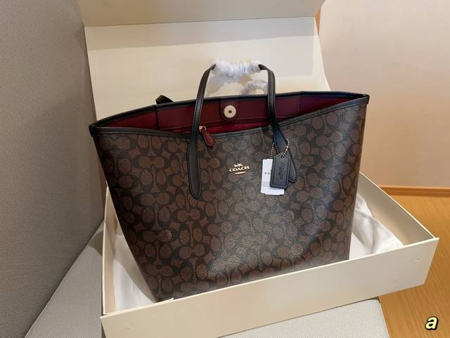 蔻驰coach City Tote 托特包购物袋 尺寸32Cm 礼盒包装