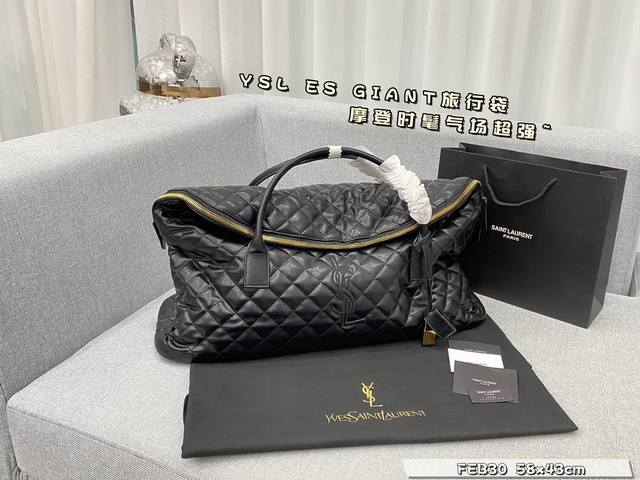 无盒 Size:58×43 圣罗兰ysl Es Giant旅行袋 Ysl I Rose 同款品 必一整个可抄作业！ 去年有多少姐妹对圣罗兰 Icare那款大包包