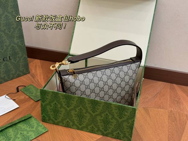 配折叠盒 Size：20*17Cm Gg Hobo饭盒包 经典款啦 质量超好 性价比高 古奇牛皮品质