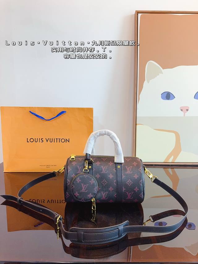 Lv Speedy Nano 枕头包 这款retiro 手袋以标志性的lv老花面料制成，搭配奢华的变色牛皮饰边，经典永恒。优雅低调的外形设计和宽敞的包 全包对花