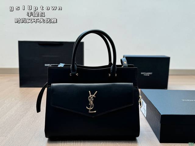 圣罗兰 Ysl Uptown手提包 时尚又不失优雅 可甜可咸 轻松驾驭搭配任何风格 集美必入款 尺寸31 23