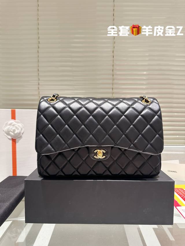 全套包装 Chanel 香奈儿经典cf 经典不过时 羊皮质地 时装 休闲 不挑衣服 尺寸30厘米