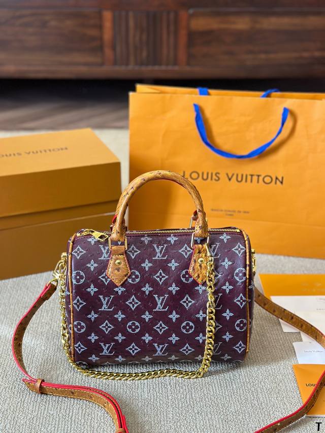 Lv Speedy 25Cm枕头包 无论版型 内里和专柜毫无差别 真正原版复刻 内里可拆卸 火遍全球的爆款机场大包 机车女神包 明星同款 贵气而充满活力的品牌设