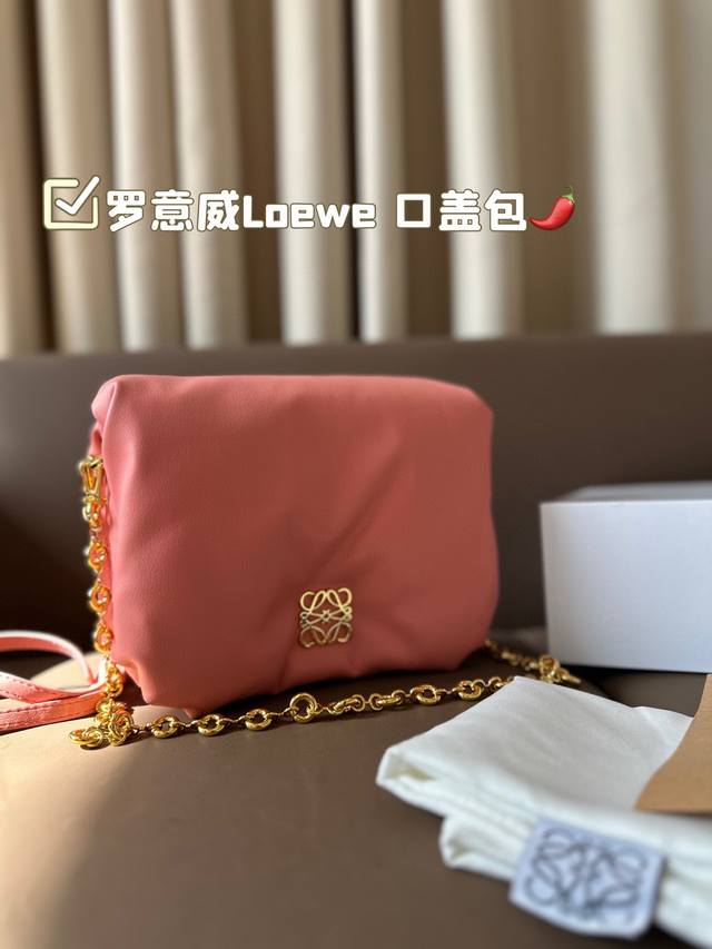 罗意威loewe新品 口盖包 超柔软 超舒服 罗意威 Loewe Puffer Goya云朵包 像面包一样胖嘟嘟像云朵一样软乎乎高级可爱又时髦 尺寸23*19