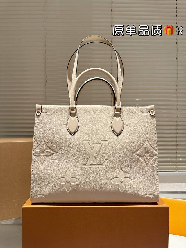 复刻版 牛皮 Lv Onthego 35Cm 压字 丛林包 时尚托特包 全套包装飞机盒折叠礼盒 原单品质 Lv Onthego妈咪袋 性价比之王这是一款超赞的包