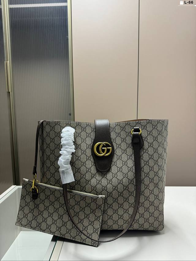 酷奇 Gucci 托特包 飒飒的感觉超实用 搭配任何风格完全没问题 L-66尺寸35.11.32