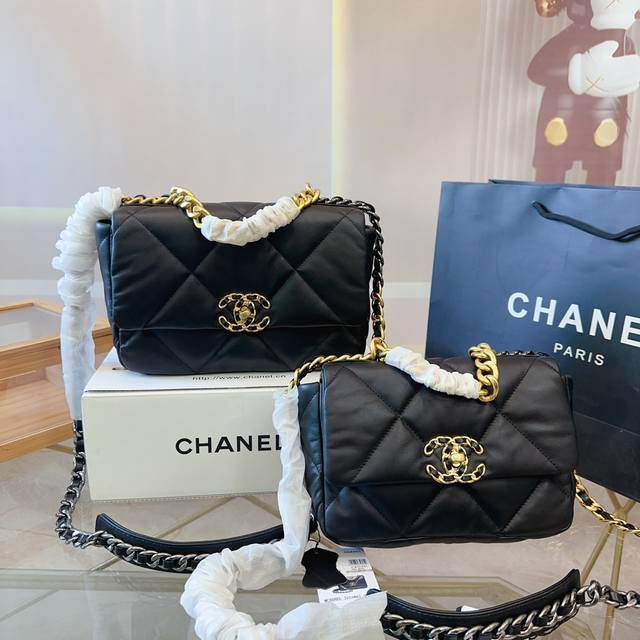 折叠礼盒飞机盒 Chanel香奈儿19Bag 羊皮 性价比做到最优 皮料再次升级质感高级 尺寸25×15 22×14 T