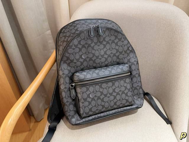 Coach 蔻驰 男士 Charter Backpack 双肩包双肩背包 尺寸31×40×15