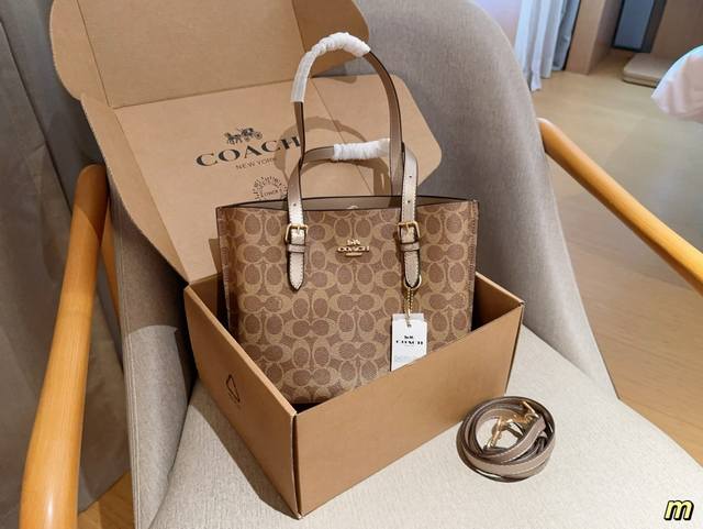 Coach 蔻驰 经典mollie 25号托特包 Willow 24号托特 腋下可调节tote购物袋 尺寸25Cm 礼盒包装