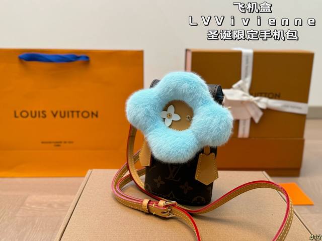 飞机盒 Lv 圣诞限定 Vivienne 手机包 简单百搭 颜值高 日常出街首选 潮酷时尚女孩必入款 尺寸10 16