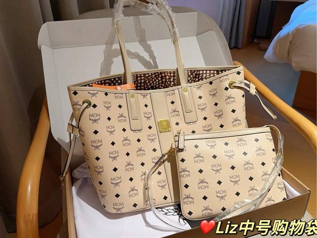 中号 Mcm 经典liz子母袋 购物袋中号托特包tote 尺寸36×29 礼盒包装