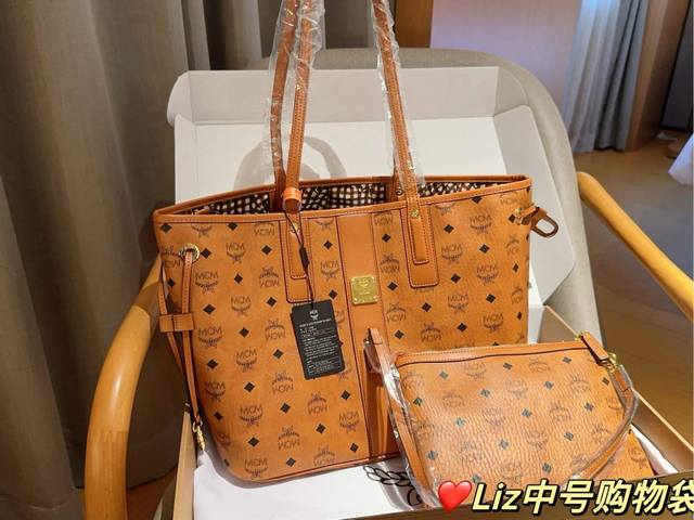 中号 Mcm 经典liz子母袋 购物袋中号托特包tote 尺寸36×29 礼盒包装