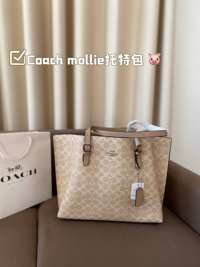 Coach Mollie托特包 蔻驰coach代工厂最新购物袋 出货顶级品质亮泽五金logo 炒鸡火实用的款式 多用款内衬logo时尚百搭款式 超级减龄 喜欢的