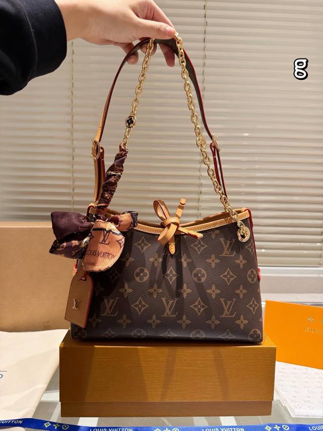 配盒 原单钢五金 Size：25*18Cm Carryall Bb来袭 新款链条拼接肩带 Lv 最强者carryall， 可爱休闲都ok哈 Carryall是真