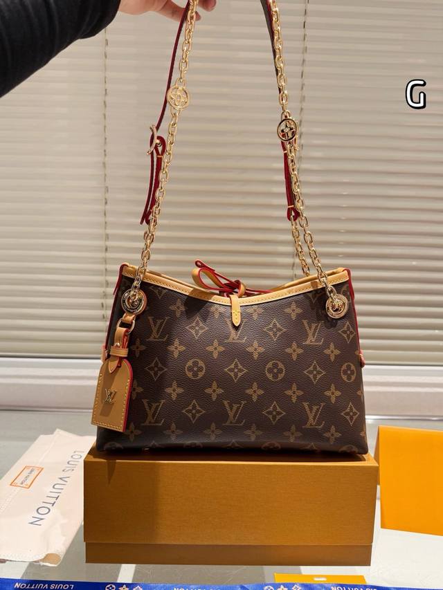 配盒 原单品质 Size：25*18Cm Carryall Bb来袭 新款链条拼接肩带 Lv 最强者carryall， 可爱休闲都ok哈 Carryall是真的