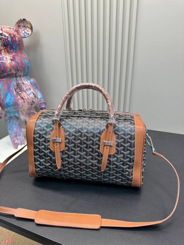 Goyard 戈雅 Boeine 旅行袋 枕头包 单肩斜挎包 原厂面料 激光雕刻五金 高货品质 大幂幂同款 简单好搭配 尺寸35.20cm