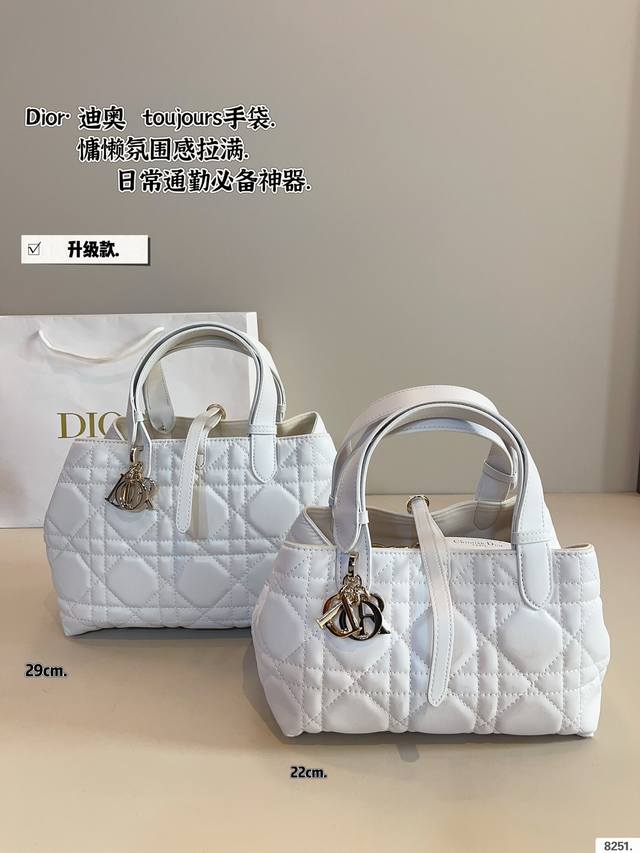 配礼盒. Dior 迪奥 新款Toujour 系列 23早春新包型 就是鼓鼓囊囊的小福袋 好可爱 腾格纹dior 吊坠 乖乖女的甜美感 这只绝不放弃是小废包 可