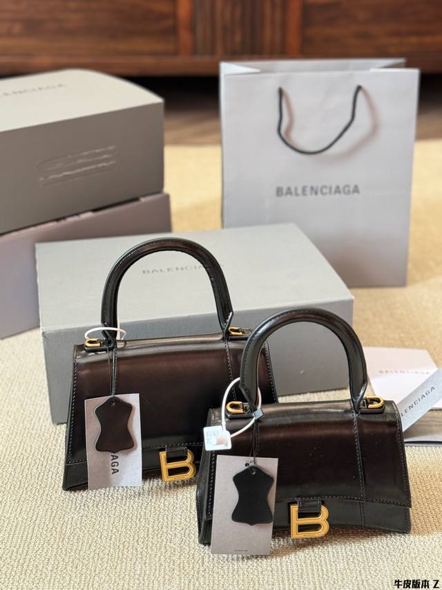 牛皮版本 巴黎世家 Balenciaga 巴黎世家 hourglass xs 沙漏包 斜挎手提包 lisa款 最新走秀款购物袋来啦专柜限量上市 娱乐周刊主推款～