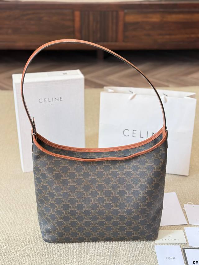 牛皮版本 Celine赛琳 新色cabas tote 拼皮手提袋购物袋单肩斜挎包 Celine 赛琳 cabas Phantom凯旋门印花Tote包 水桶包新品