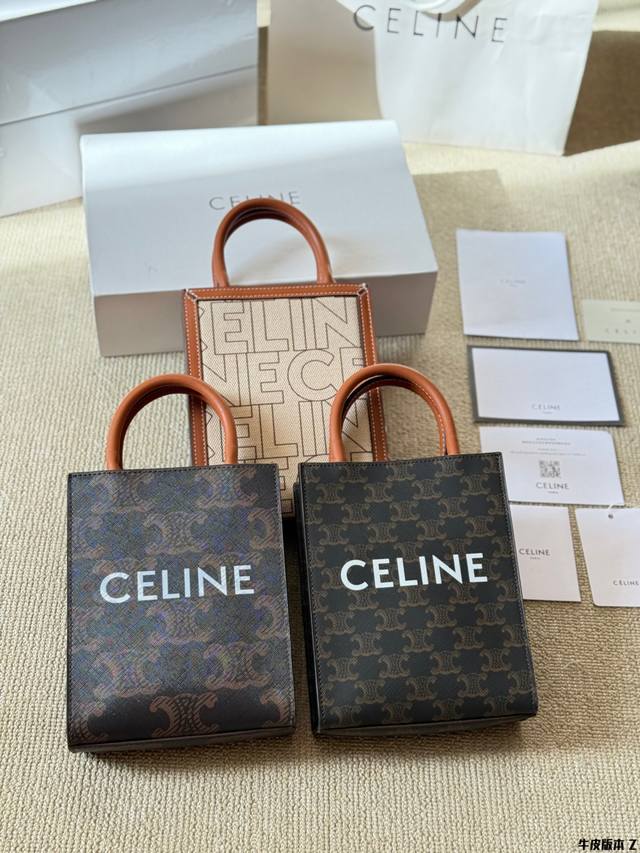 牛皮版本 迷你 celine老花托特包 为啥 是Celine必入款国 之前一直被安利Celine Tote,刚好现在有了Mini和大号两个Size■celine