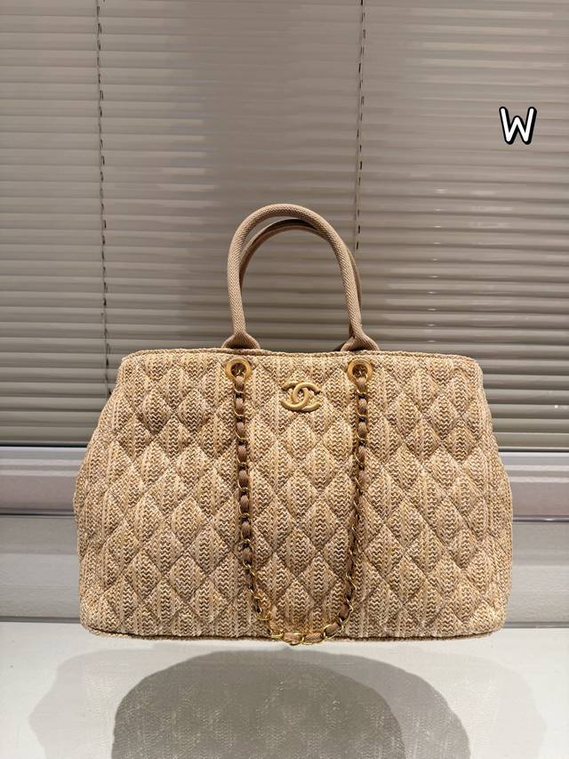 Chanel草编购物袋36Cm - 点击图像关闭