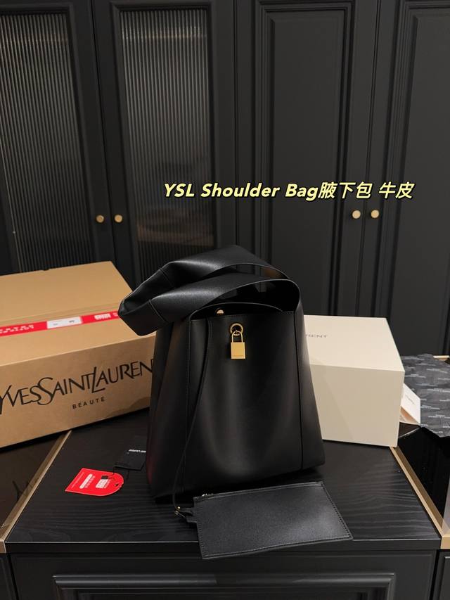 纯皮 全套包装尺寸27.30圣罗兰Ysl Shoulder Bag腋下包hobo 牛皮